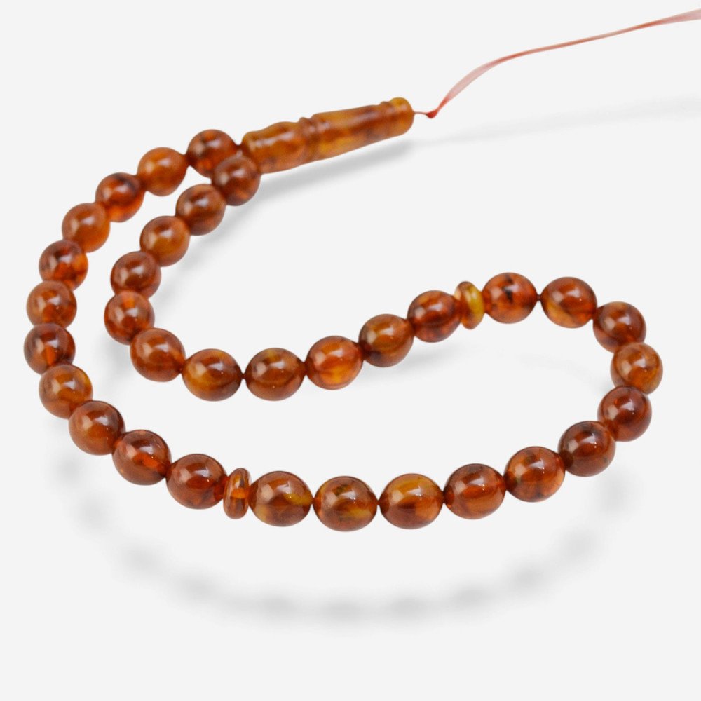 Pressed Amber Islamic Beads Rosary Gift-Islamic Prayer rosary-Amber rosaries