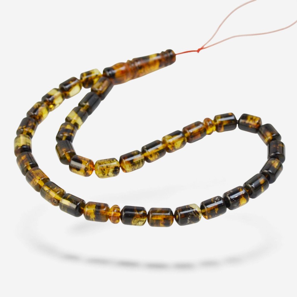 Pressed Amber Islamic Misbaha Rosary Daily Prayer-Islamic Prayer rosary-Amber rosaries