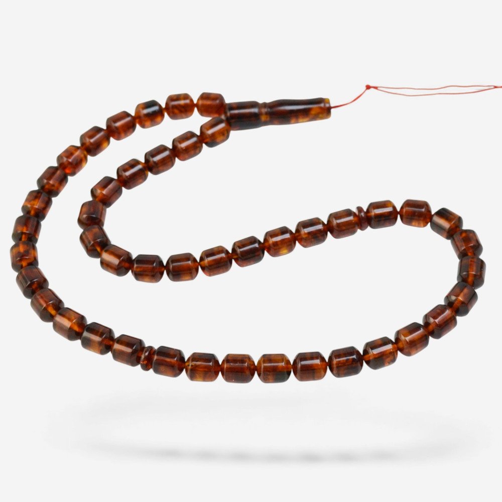 Elegant Gift Tasbih – Pressed Amber Classic-Islamic Prayer rosary-Amber rosaries