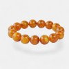 Pressed amber bracelet 13mm Beads - Gift for Mom-Amber bracelets-Home