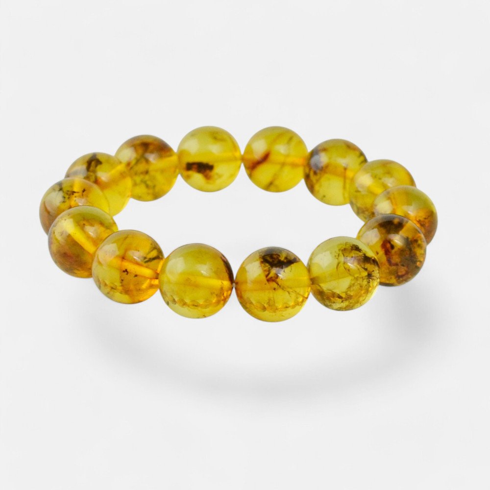 Pressed Baltic Amber Bracelet – Luxurious Bracelet 13mm-Amber bracelets-Home