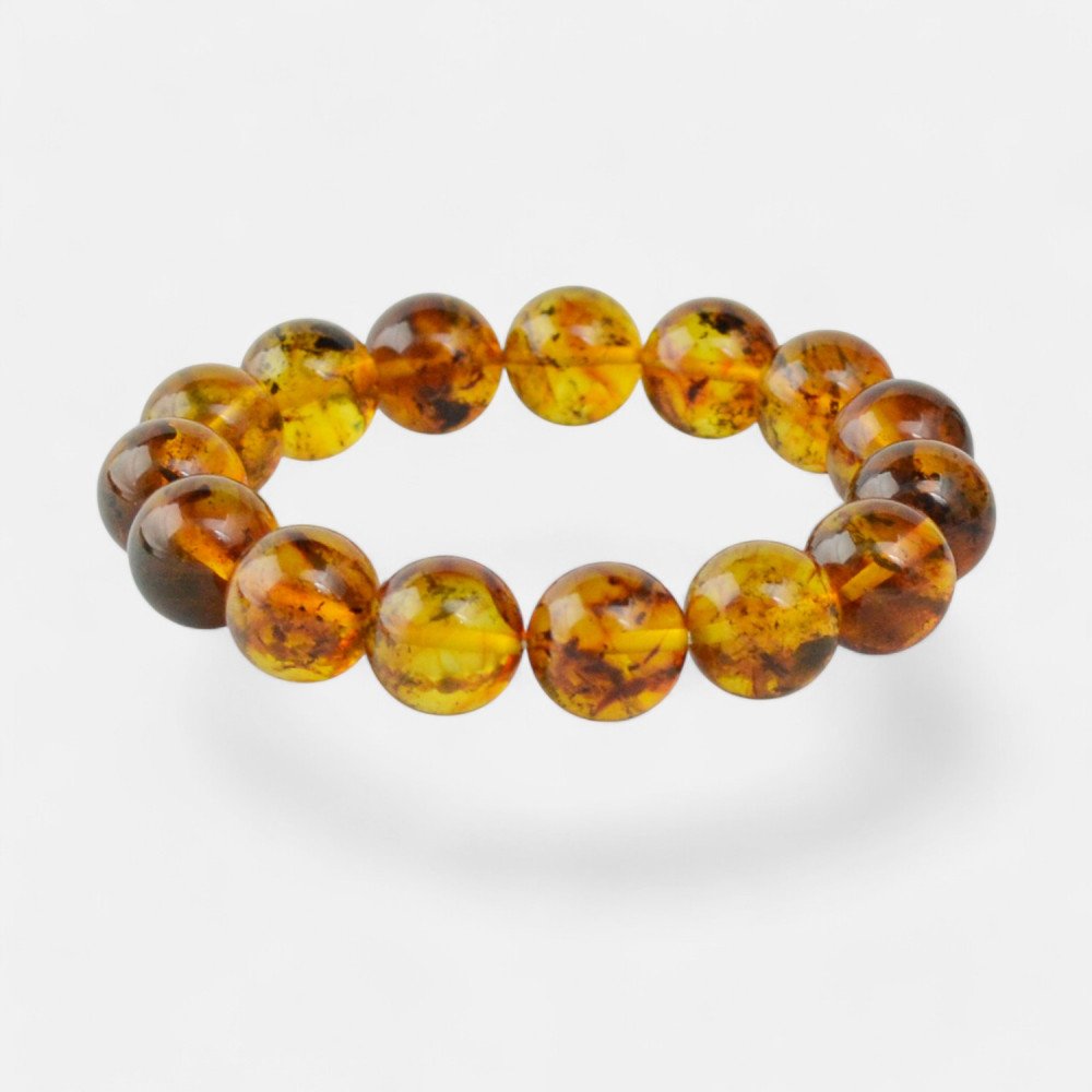 Pressed Baltic Amber Bracelet in Rich Hues – A Perfect Blend-Amber bracelets-Home