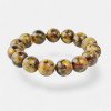 Pressed brown amber bracelet 13 mm Anniversary Gift-Amber bracelets-Home