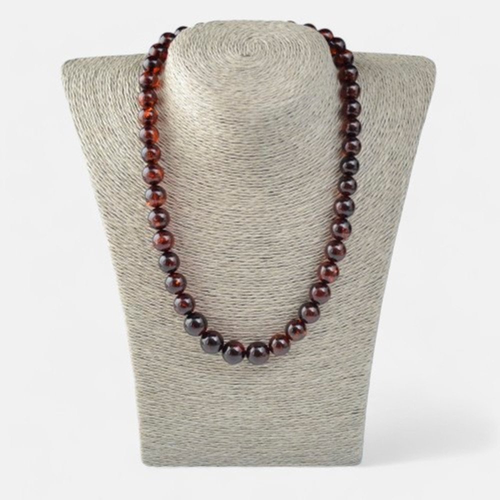 10 to 12mm amber necklace pressed beads-Amber necklaces-Home