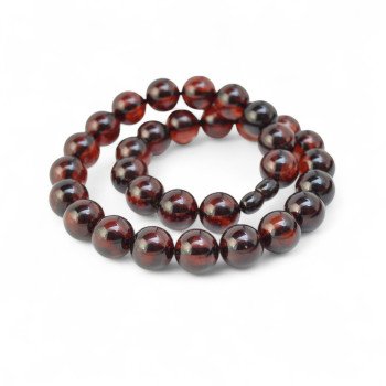 14mm pressed amber necklace for Adults Unisex gift-Amber necklaces-Home