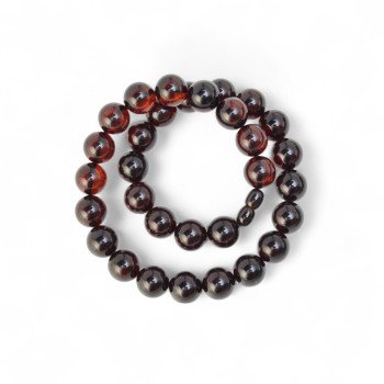 14mm pressed amber necklace for Adults Unisex gift-Amber necklaces-Home