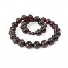 14mm Pressed amber necklace for women or men gift idea-Amber necklaces-Home