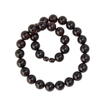 14mm Pressed amber necklace for women or men gift idea-Amber necklaces-Home