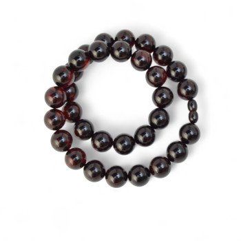 15mm pressed amber necklace gift idea for adults-Amber necklaces-Home