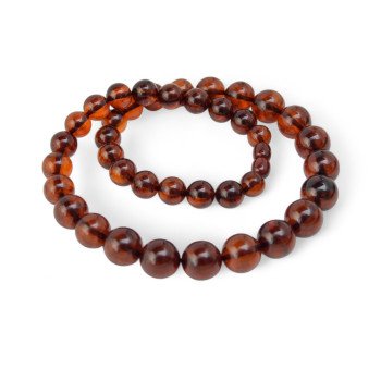 9 to 13 mm pressed amber necklace gift idea for women-Amber necklaces-Home