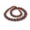 Amber necklace 9 to 14mm pressed beads Birthday jewelry gift-Amber necklaces-Home