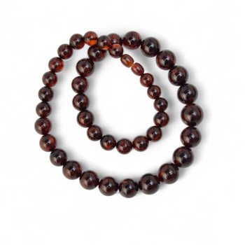 Amber necklace 9 to 14mm pressed beads Birthday jewelry gift-Amber necklaces-Home