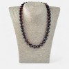 Cherry women's necklace with Baltic amber pressed beads-Amber necklaces-Home