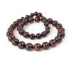 Cherry women's necklace with Baltic amber pressed beads-Amber necklaces-Home