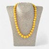 Women's amber necklace with pressed amber beads Gift idea-Amber necklaces-Home