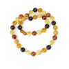 Multicolor pressed amber necklace 10mm For Adults-Amber necklaces-Home