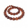 Pressed 10 to 14mm amber beads necklace gift idea-Amber necklaces-Home