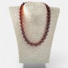 Pressed 10 to 14mm amber beads necklace gift idea-Amber necklaces-Home