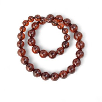Pressed 10 to 14mm amber beads necklace gift idea-Amber necklaces-Home