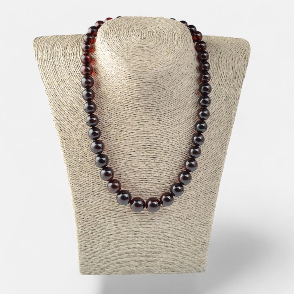Pressed amber necklace 10 to 13mm For Her gift idea-Amber necklaces-Home