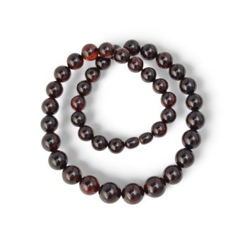 Pressed amber necklace 10 to 13mm For Her gift idea-Amber necklaces-Home