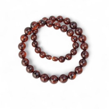 Birthday gift: Pressed amber necklace 10 to 13mm beads-Amber necklaces-Home