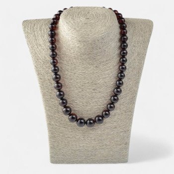 Pressed amber necklace 10 to 13mm size for women-Amber necklaces-Home