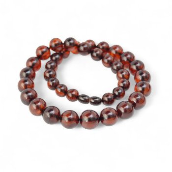 Pressed amber necklace 10 to 14 mm beads gift idea fo Her-Amber necklaces-Home