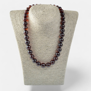 Pressed amber necklace 10 to 14 mm beads gift idea fo Her-Amber necklaces-Home