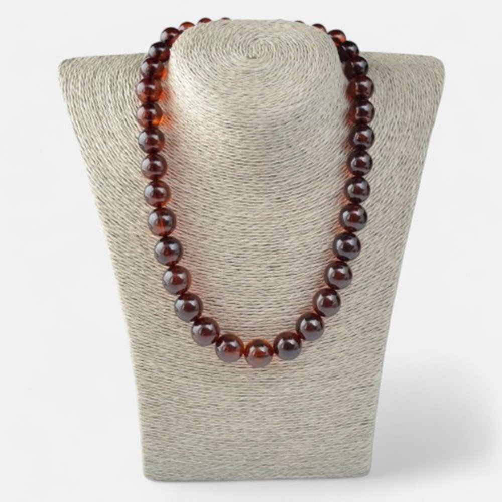 Pressed amber necklace 10 to 14 mm - Birthday gift-Amber necklaces-Home