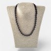 Pressed amber necklace 9 mm beads Dark cherry-Amber necklaces-Home