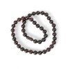 Pressed amber necklace 9 mm beads Dark cherry-Amber necklaces-Home