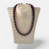 Pressed amber necklace for adults Cherry 15mm-Amber necklaces-Home
