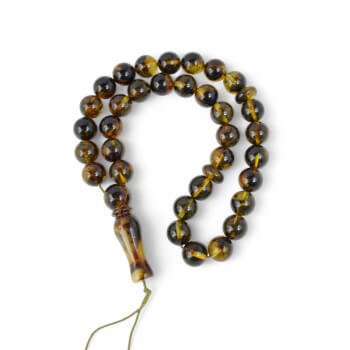Green modified amber rosary - Spiritual Journey-Islamic Prayer rosary-Amber rosaries