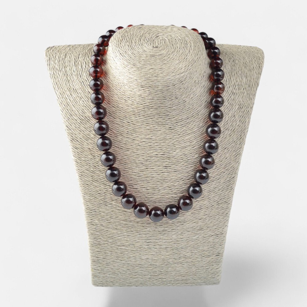 Pressed amber necklace for women: Mom or grandma-Amber necklaces-Home