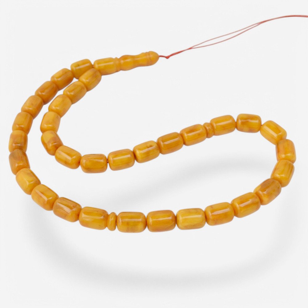 Pressed amber rosary - Gift for spiritual journey-Islamic Prayer rosary-Amber rosaries
