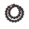 Pressed amber necklace round beads 15mm-Amber necklaces-Home