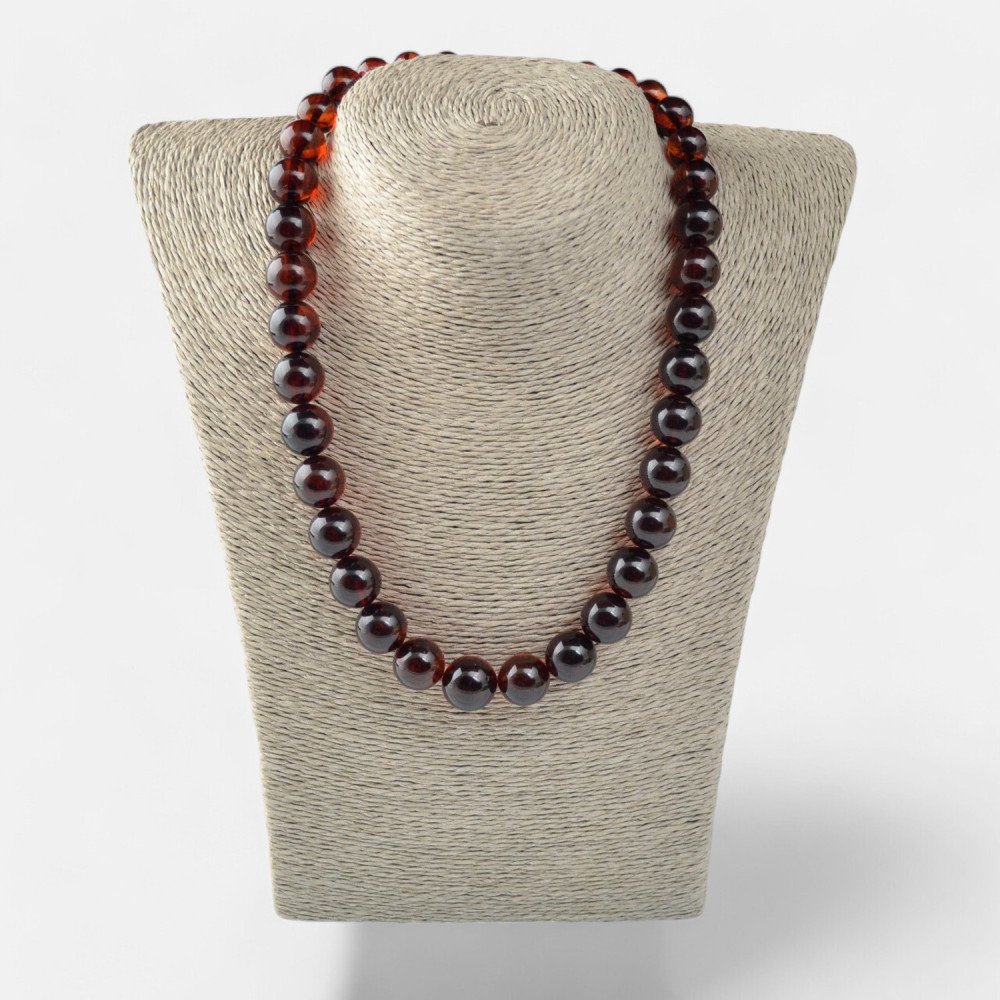 Pressed Baltic amber necklace with discount-Amber necklaces-Home