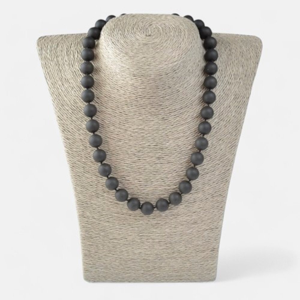 Pressed raw amber necklace for adults 11mm-Amber necklaces-Home