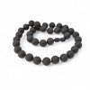 Pressed raw amber necklace for adults 11mm-Amber necklaces-Home