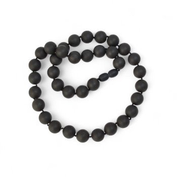 Pressed raw amber necklace for adults 11mm-Amber necklaces-Home