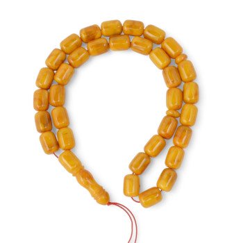 Pressed amber rosary - Gift for spiritual journey-Islamic Prayer rosary-Amber rosaries