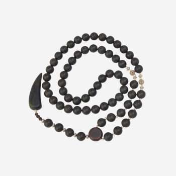 Pressed 9 mm men's amber necklace-Amber necklaces-Home