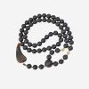 Long Pressed amber necklace gift for husband-Amber necklaces-Home