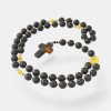 Pressed amber necklace with cross Jewelry gift-Amber necklaces-Home