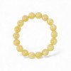 Milky matt Pressed amber bracelet 12 mm gift idea-Amber bracelets-Home