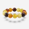 Multicolor 16mm pressed amber bracelet for adults-Amber bracelets-Home