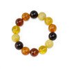 Multicolor 16mm pressed amber bracelet for adults-Amber bracelets-Home