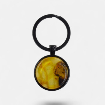 Baltic amber keychain pendant for keys Pressed amber-Amber keychain-Other