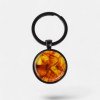 Pressed amber gemstone keychain pendant for keys-Amber keychain-Other